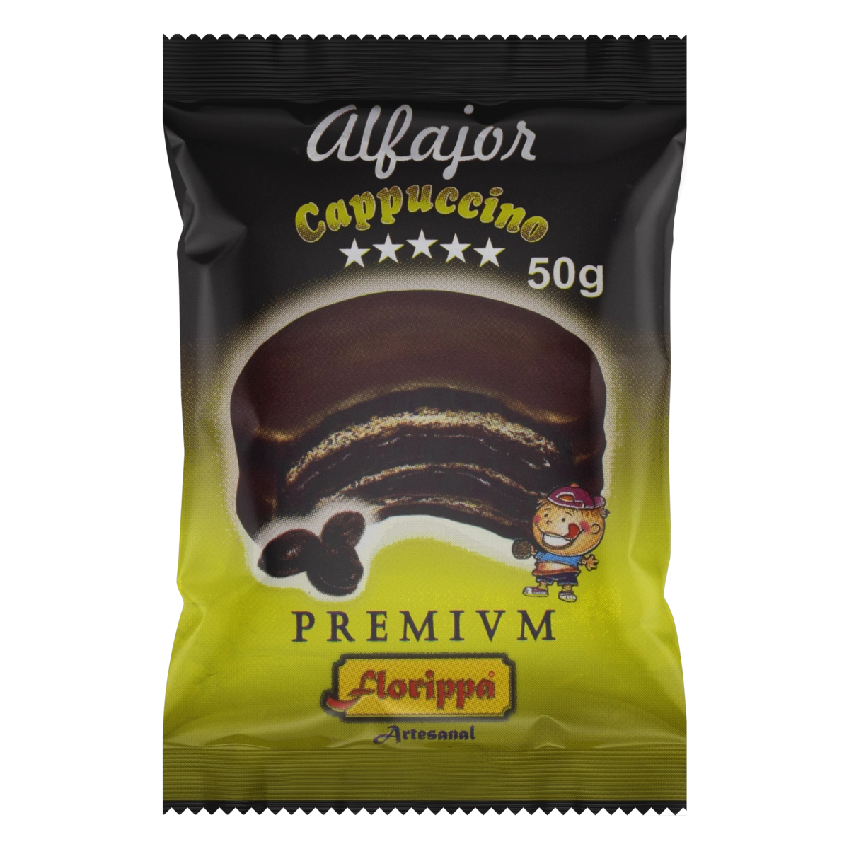 Alfajor Cappuccino Artesanal Florippa Premium Pacote 50g