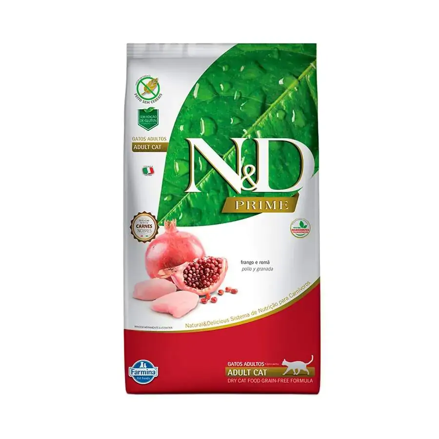 Ração Farmina N D Grain Free Para Gatos Adultos Sabor Frango