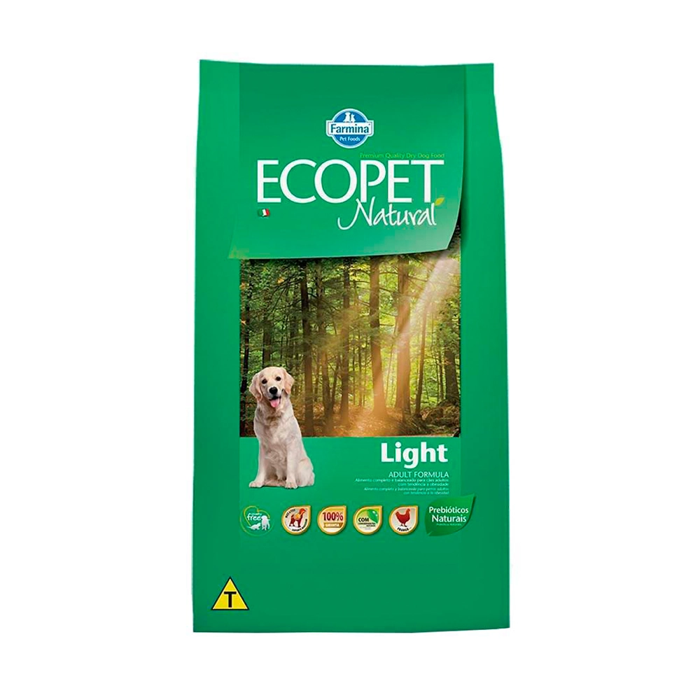 Ração Farmina Ecopet Natural Light Para Cães Adultos De Raças Médias E Grandes