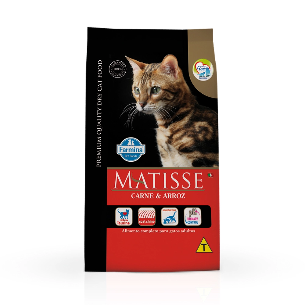 Ração Farmina Matisse Para Gatos Adultos Sabor Carne E Arroz