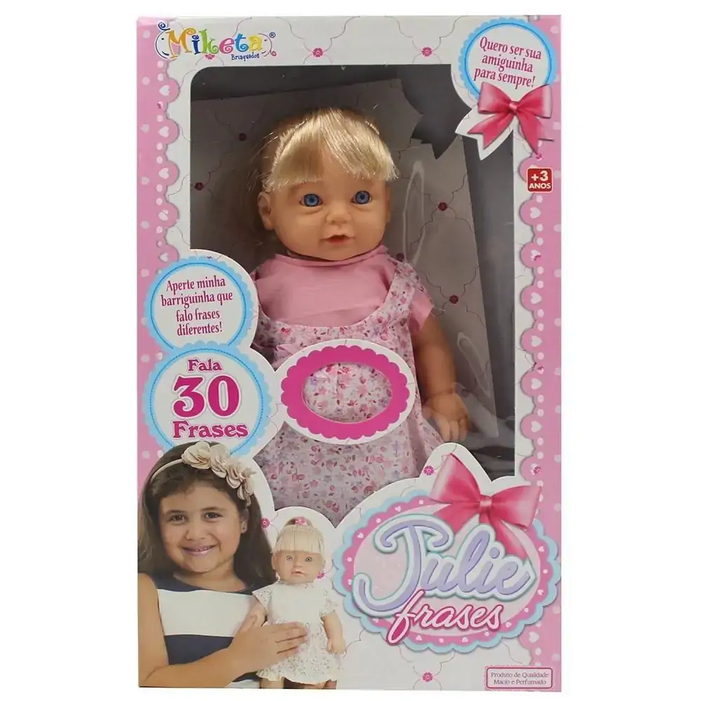 Boneca Miketa Julie 30 Frases Ref.0626 Un