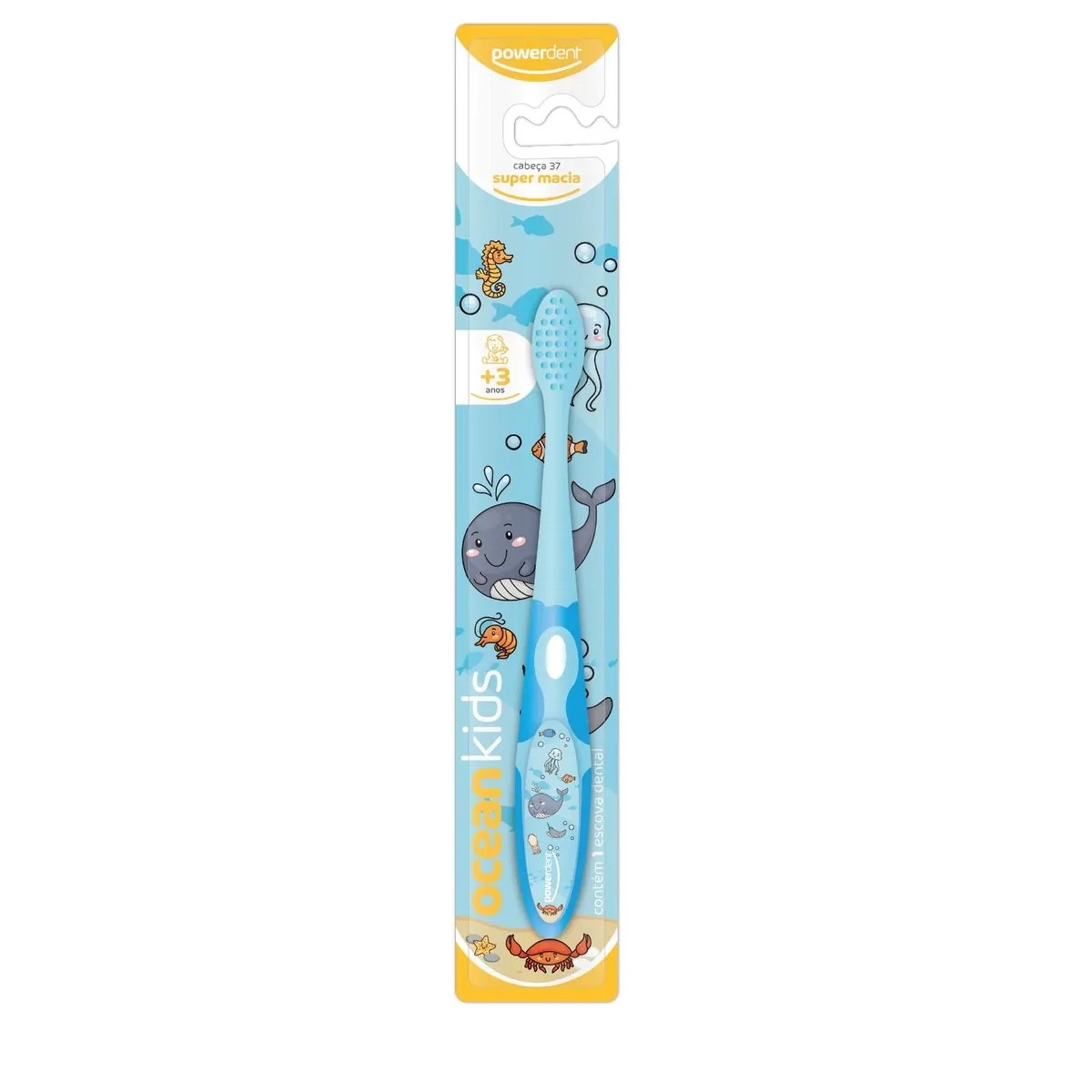 ESCOVA DENTAL POWERDENT ZOO KIDS MACIA 2 A 5 ANOS ¿ 1 UNIDADE