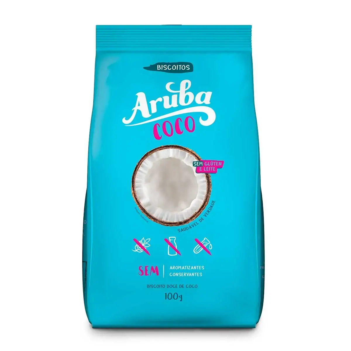 Biscoito Coco Sem Glúten Aruba Pacote 100g