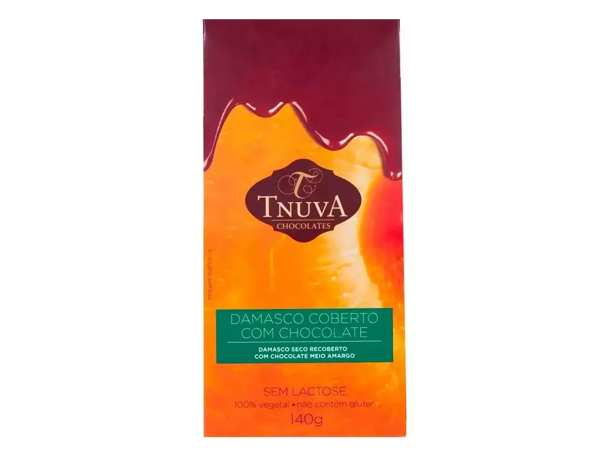 Bombom Damasco Chocolate Kosher Vegano Sem Glúten 140g Tnuva