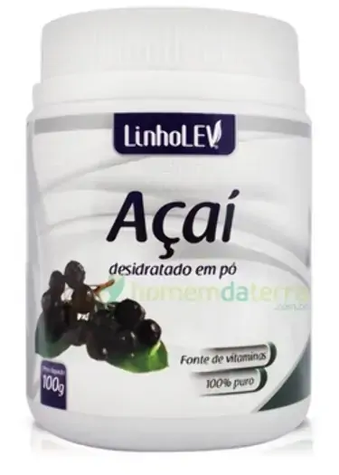 Açaí Desidratado Em Pó Linho Lev 100g