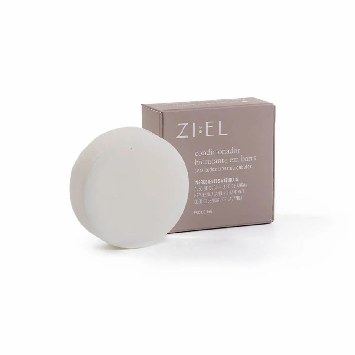 Condicionador Natural em Barra Hidratante 55g - Ziel Cosmetics