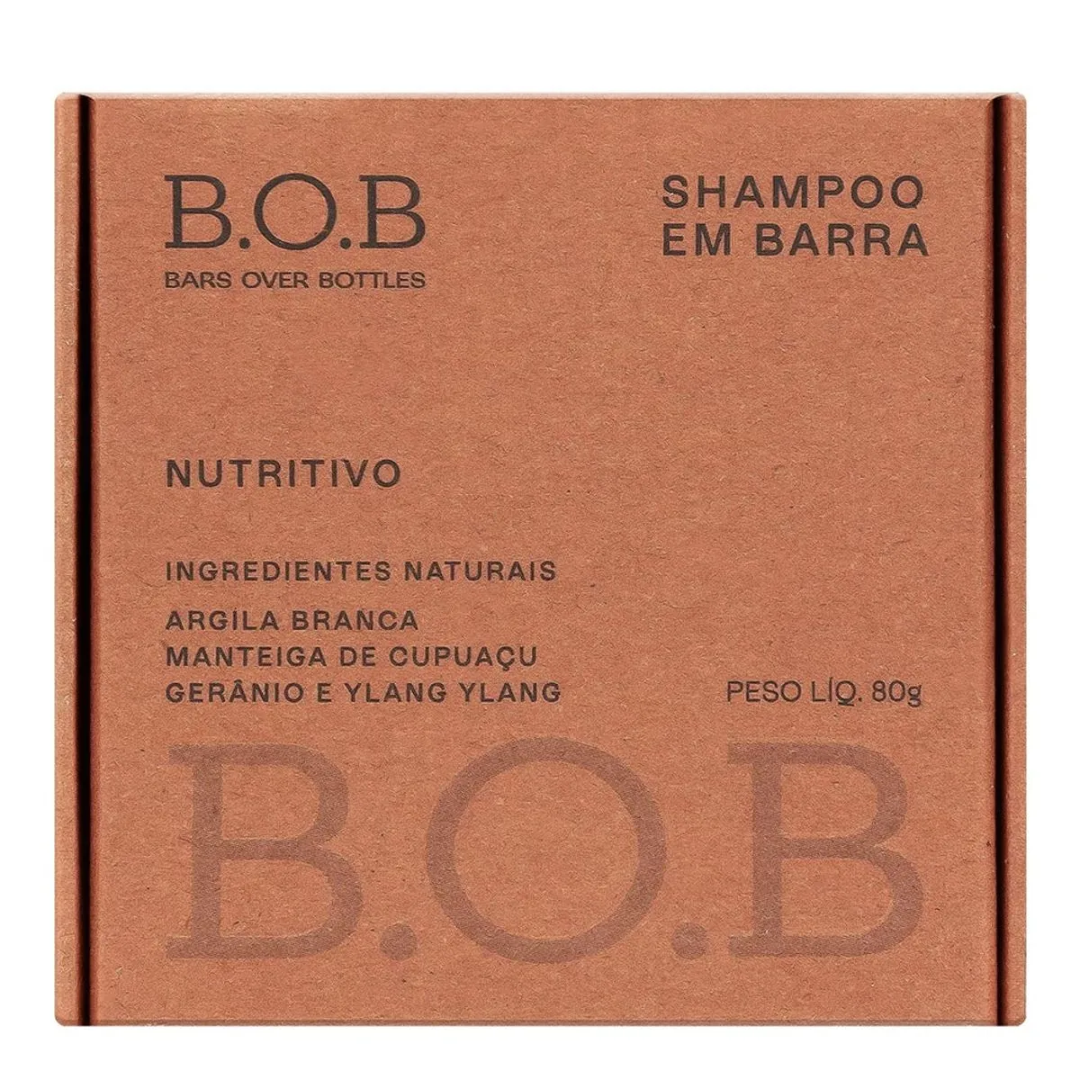Shampoo Nutritivo Barra B.o.b Caixa 80g