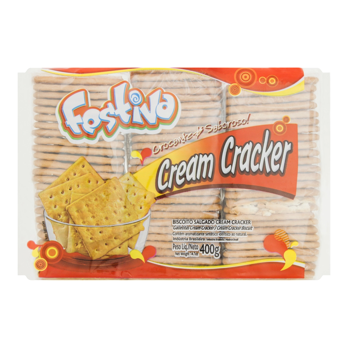 Biscoito Cream Cracker Festiva Pacote 400g
