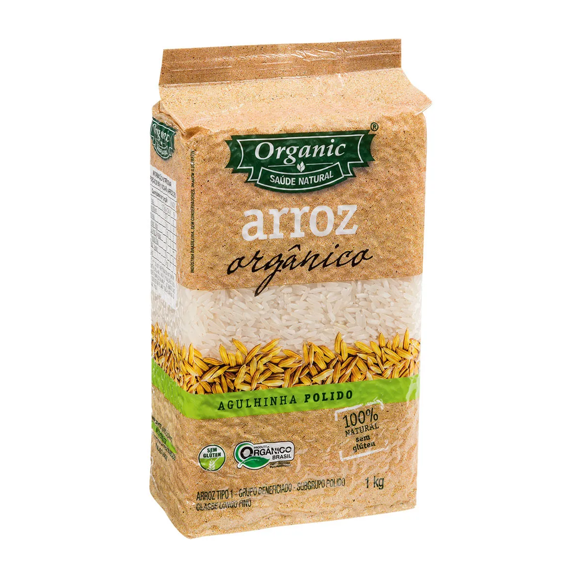Arroz Agulhinha Tipo 1 Orgânico Organic Pacote 1kg