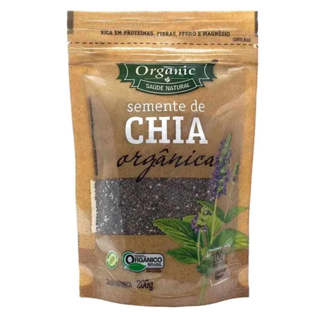 Semente de Chia Orgânica Organic Pouch 200g