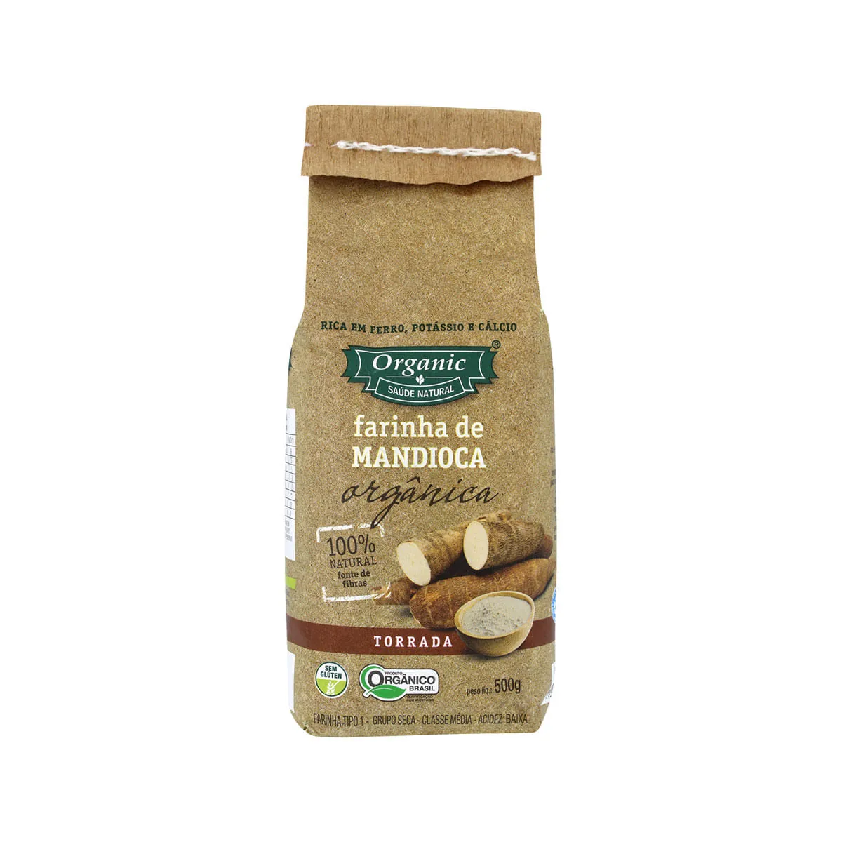 Farinha de Mandioca Torrada Orgânica ORGANIC Pacote 500g