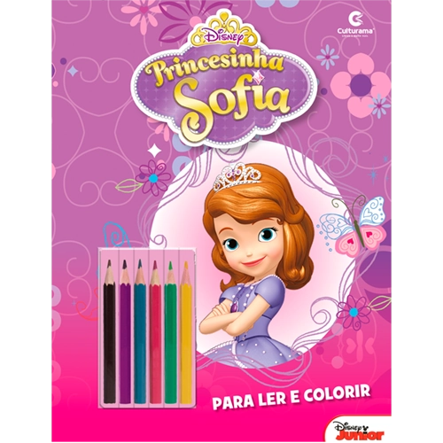 Livro para Colorir e Ler - Disney - Sofia com Lápis - Culturama