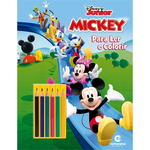 Livro para Colorir e Ler - Disney - Mickey Mouse com Lápis - Culturama
