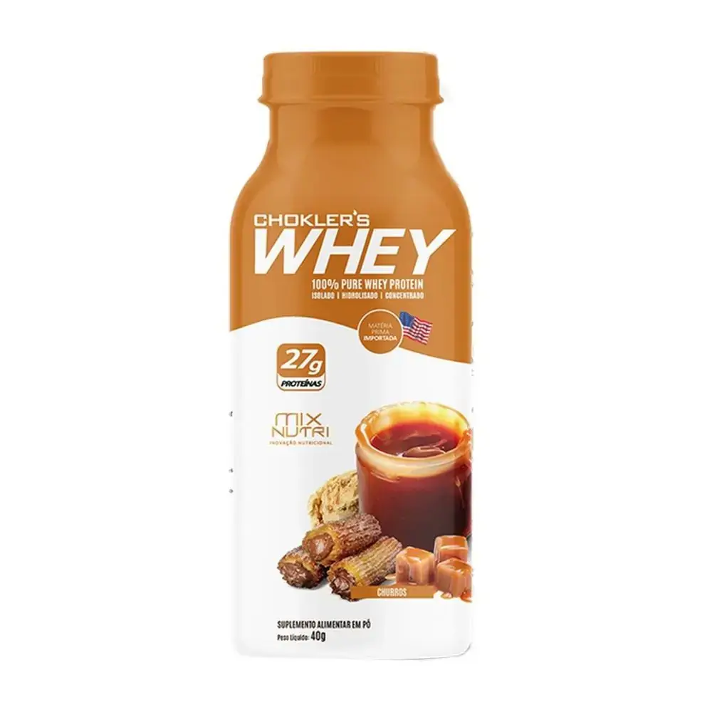 Whey Pó Frapê De Morango Mix Nutri Choklers Frasco 40g