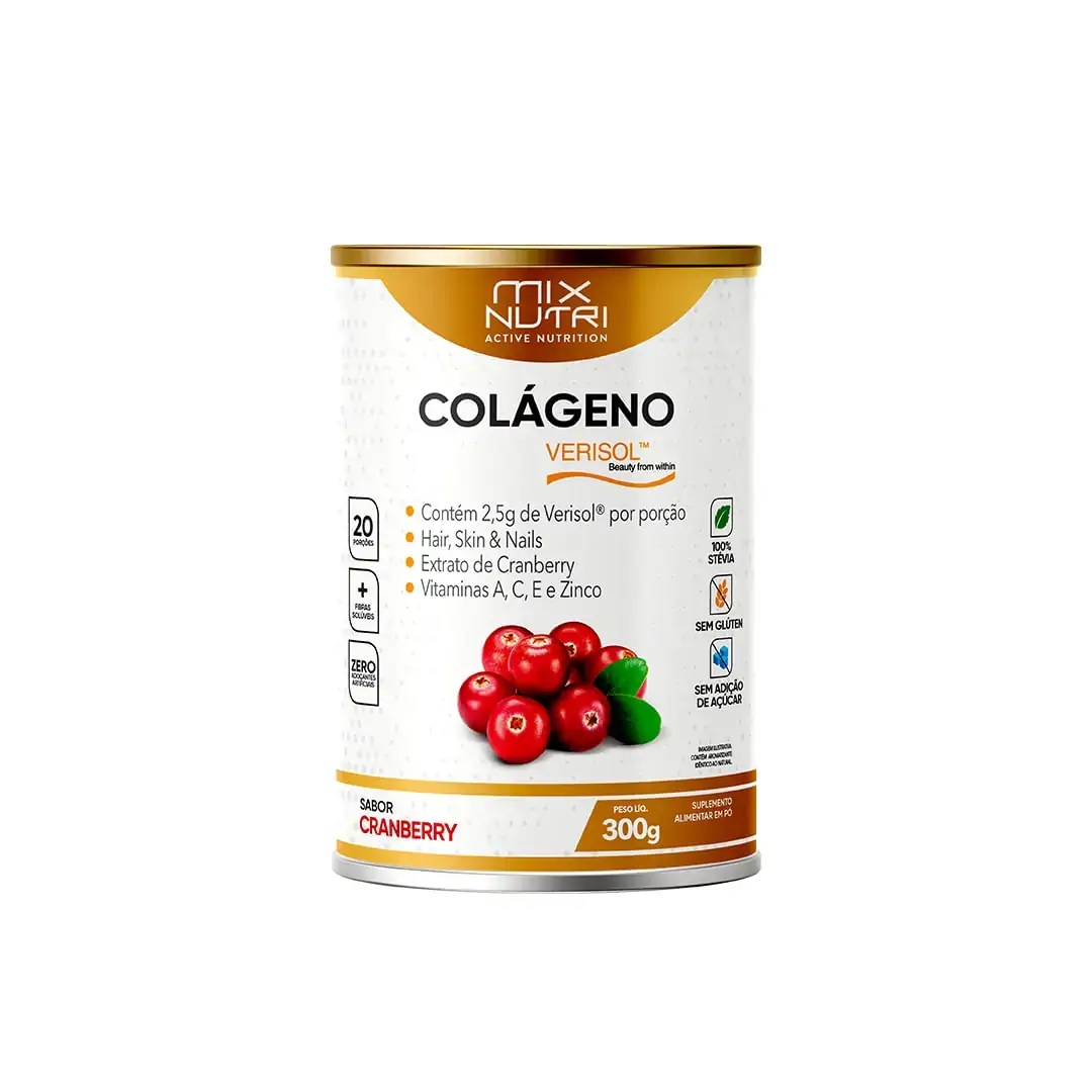 Colágeno Pó Cranberry Mix Nutri Verisol Lata 300g
