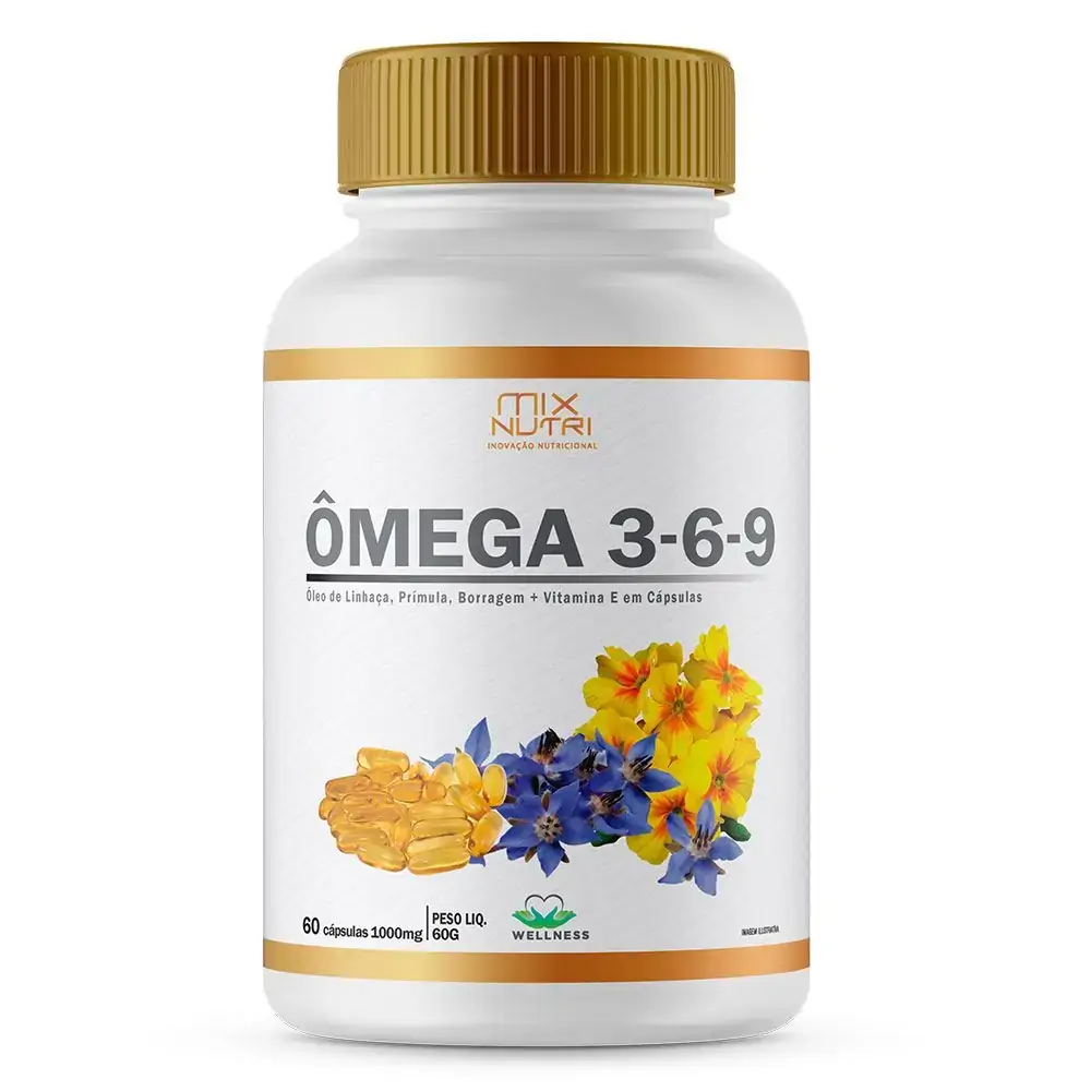 Oleo De Linhaça,primula,borragem V E Mix Nutri 1000mg 60cps