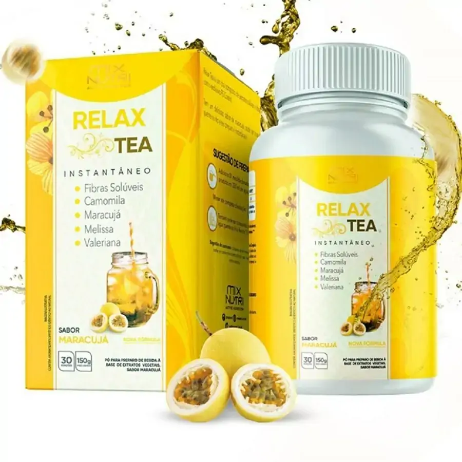 Chá Relax Instantâneo Maracujá Mix Nutri Caixa 150g