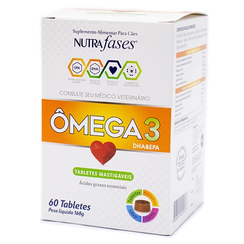 Suplemento Alimentar para Cães Ômega 3 Nutra Fases