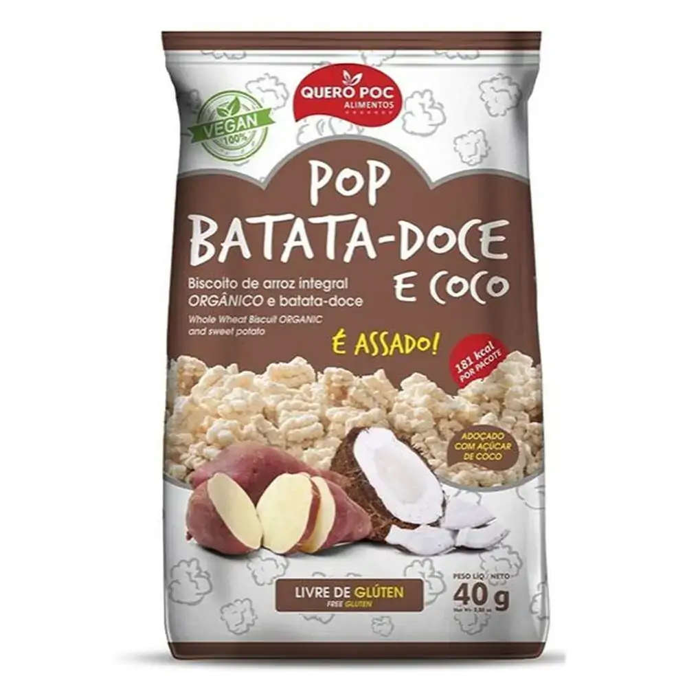 Pop Batata Doce Coco 40g Quero Pop