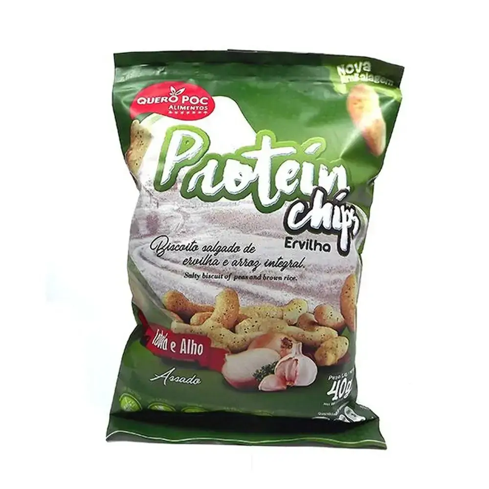 Chips Protein Ervilha Alho E Cebola 40g Queropoc