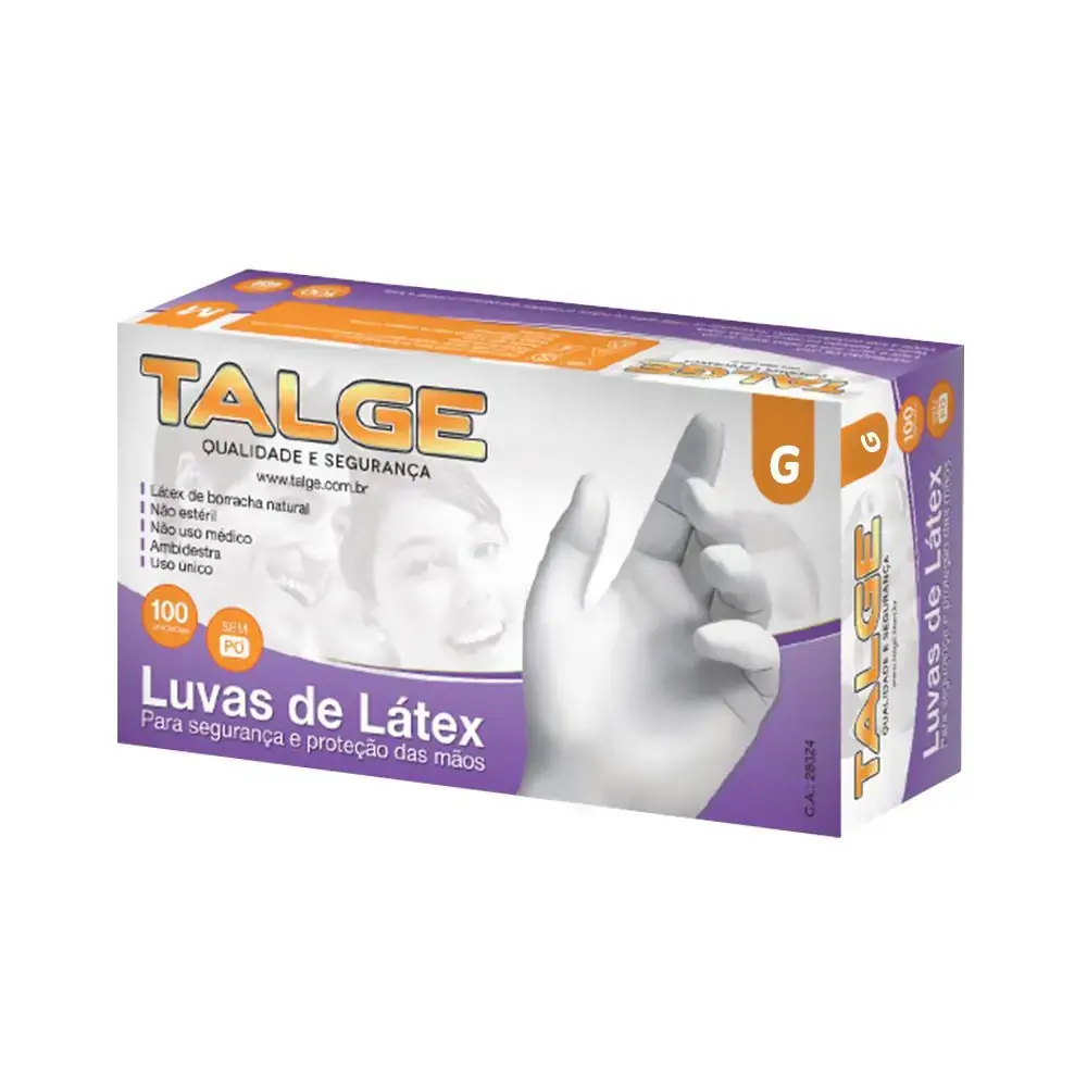 Luva Vinil C/talco Tam G Cx/100