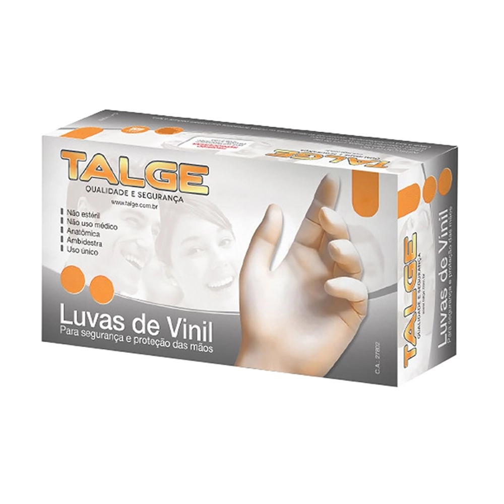 Luva De Vinil S/talco C/100 G