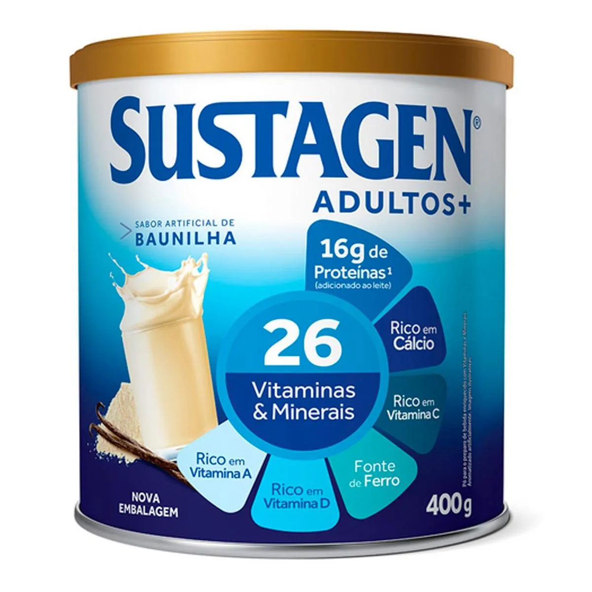 Complemento Alimentar Sustagen Baunilha Adultos+ 400g