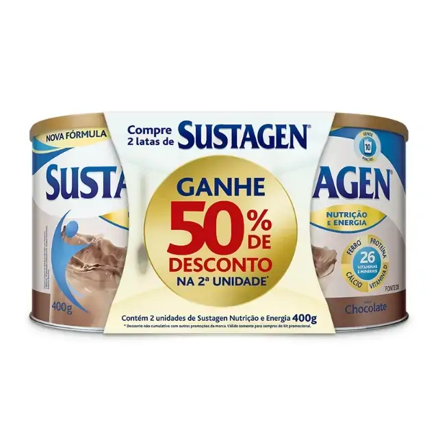 Sustagem Choc Pag25 Menos 2 X 400g