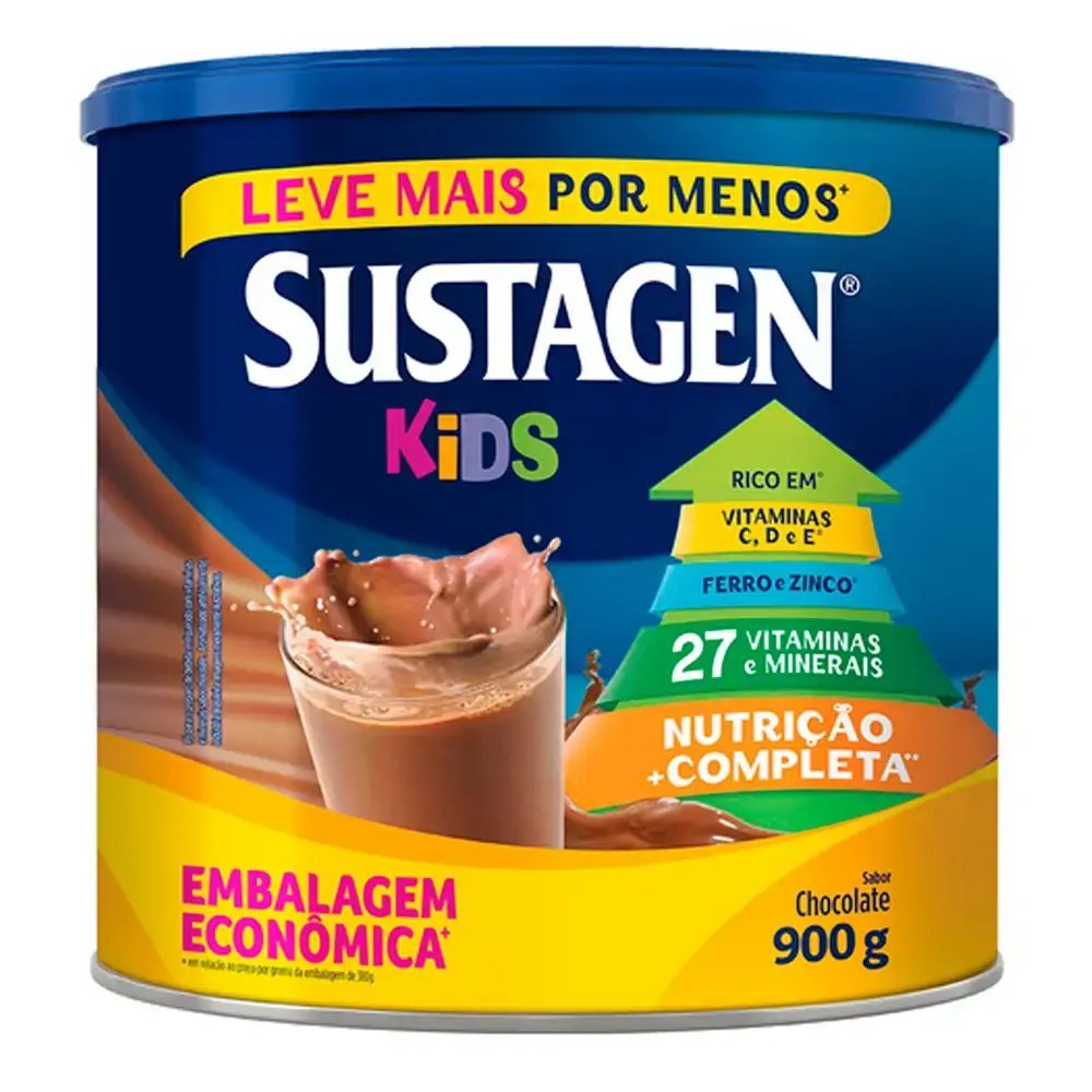 Complemento Alimentar Sustagen Kids Sabor Chocolate Lata 900g