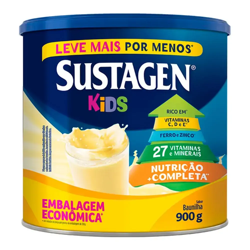 Complemento Alimentar Sustagen Kids Sabor Baunilha Lata 900g