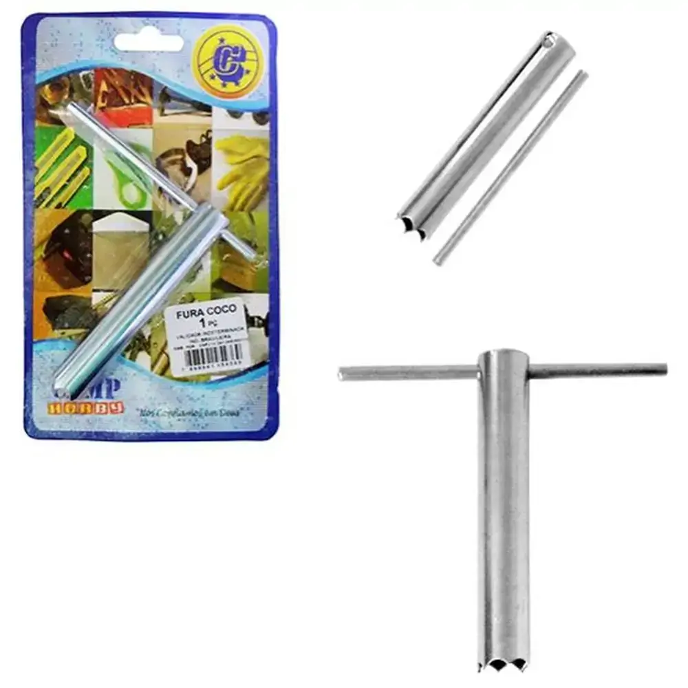 Fura Coco Metal Na Cartela 5436 Camp Hobby