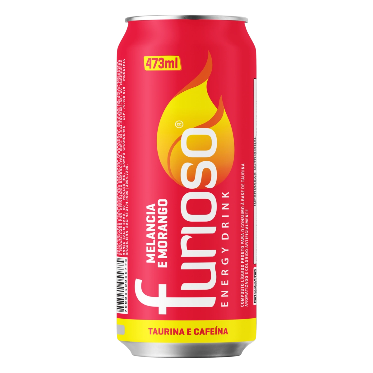 Energético Melancia E Morango Furioso Lata 473ml