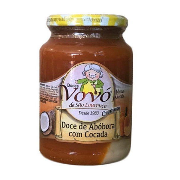 Doce Vovo Lourenco 650gr Abobora/cocada