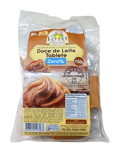 Doce Leite Vovo Tablet.zero 150gr