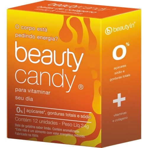 Bala Colageno Beauty Candy Limão 24g