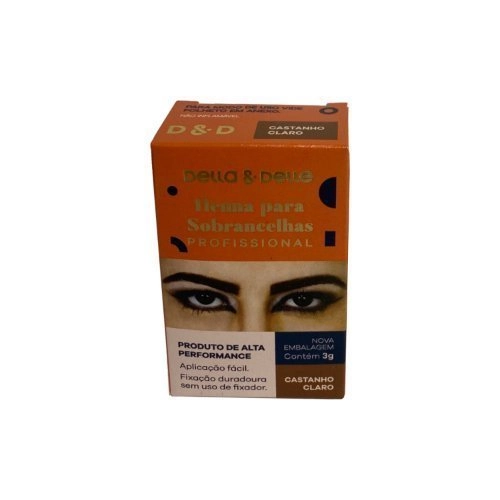 Della & Delle Henna para Sobrancelhas - Castanho Claro 3g
