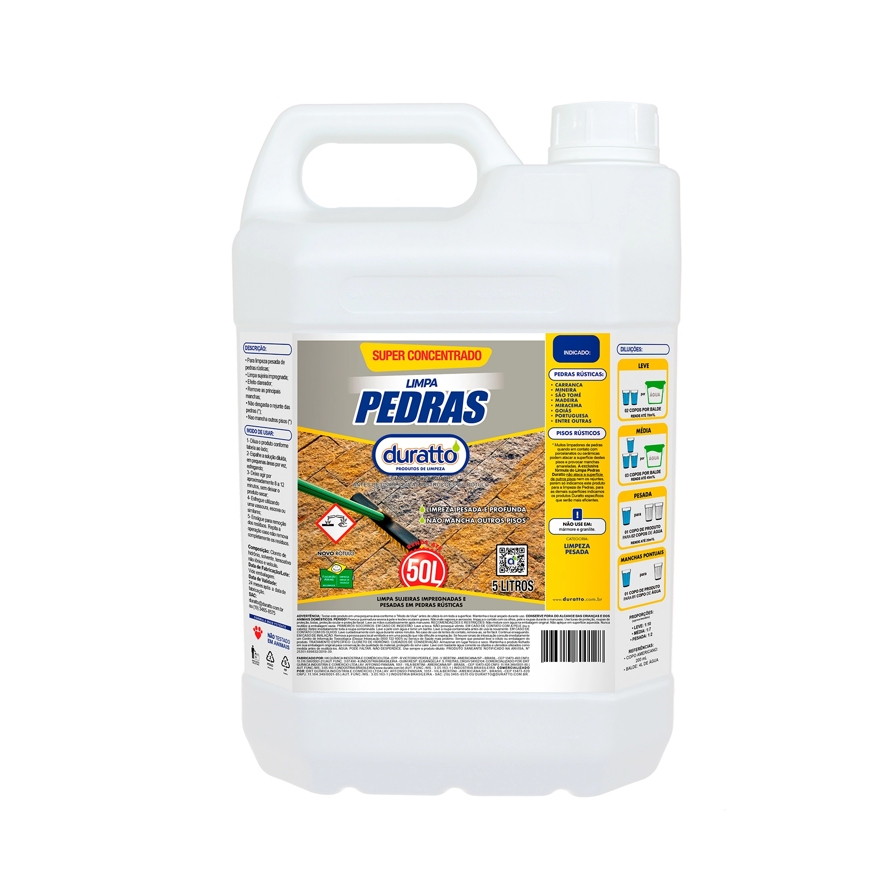 Limpador De Pedras 5L Duratto