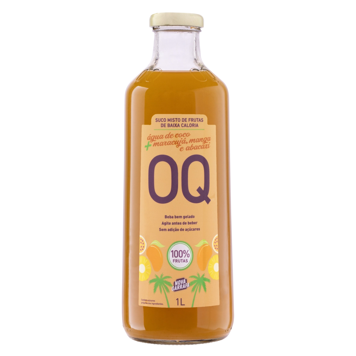 Suco água De Coco, Maracujá, Manga E Abacaxi Oq Garrafa 1l