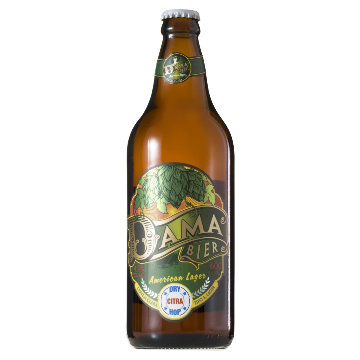 Cerveja American Lager Dama Bier Garrafa 600ml