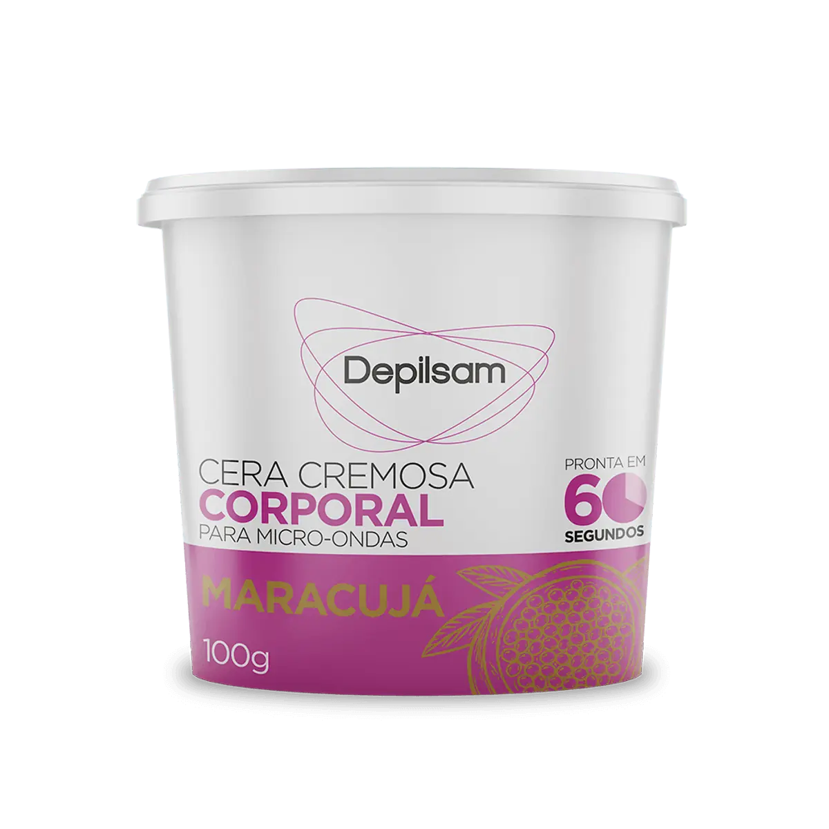 CERA DEPILATÓRIA CREMOSA DEPILSAM MARACUJÁ PARA MICROONDAS 100G
