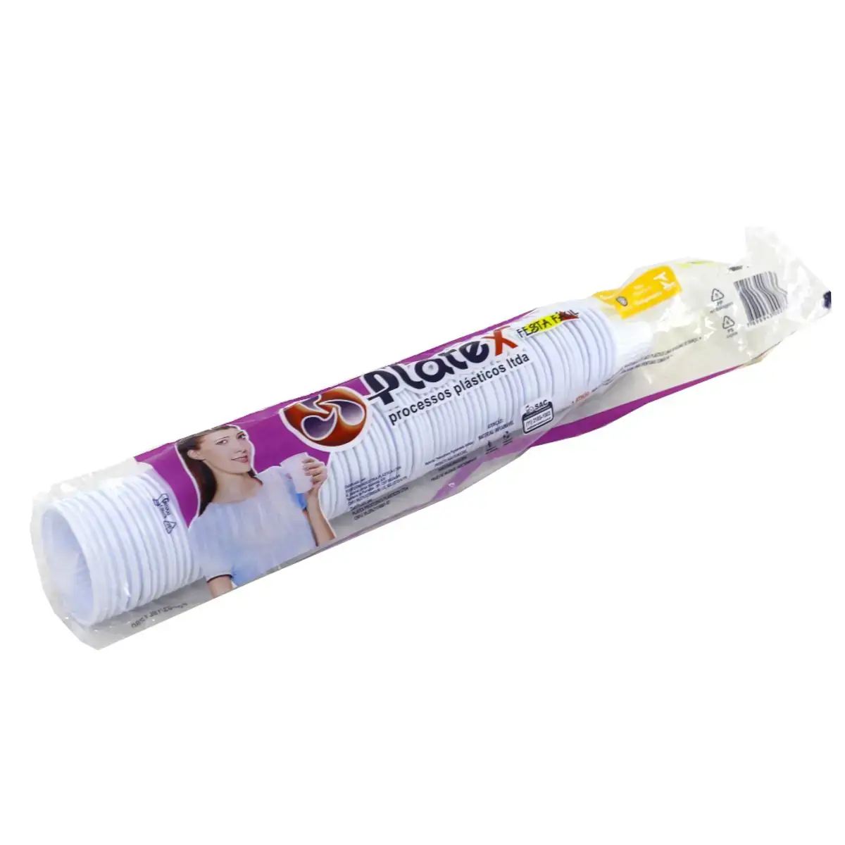 Copo Desc Platex 50ml Branco C/100