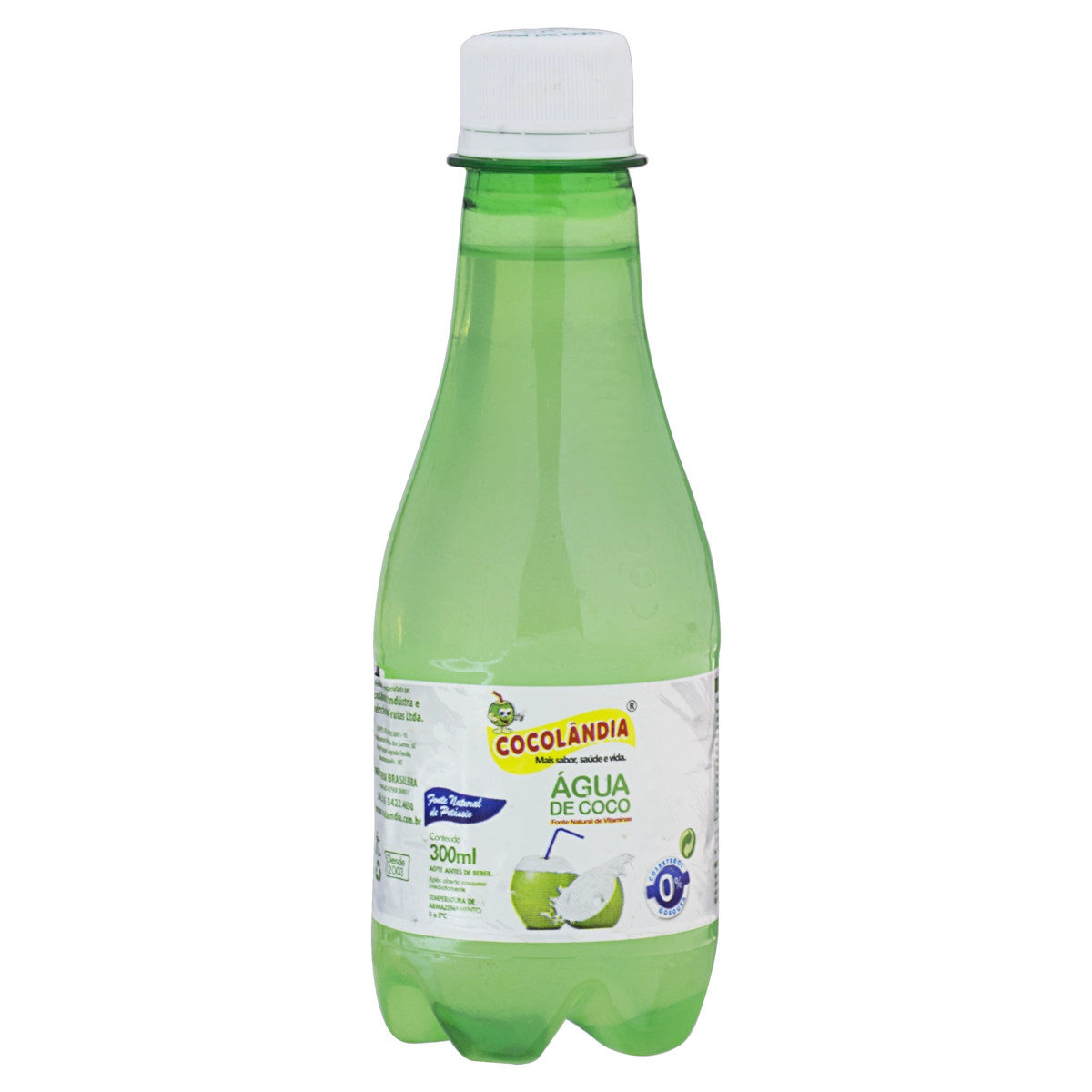 água De Coco Pasteurizada Cocolândia Garrafa 300ml