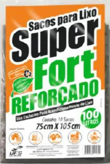 Saco P/lixo Super Fort 100l Pto C/5