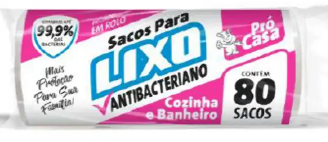Sacos Lixo Banheiro Cozinha 40x48 Picotada Procasa