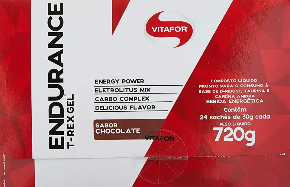 Endurance T Rex Gel Chocolate 24 Sachês De 30g Vitafor