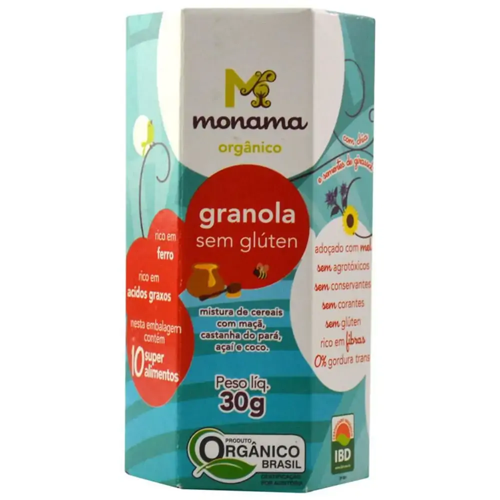Granola Mel S/ Glúten 30g Monama