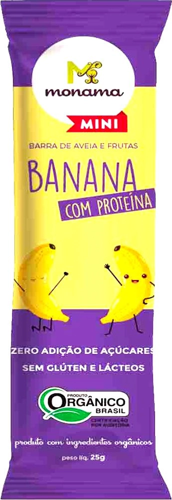 Barra de Frutas com Aveia Banana com Proteína 25g - Monama