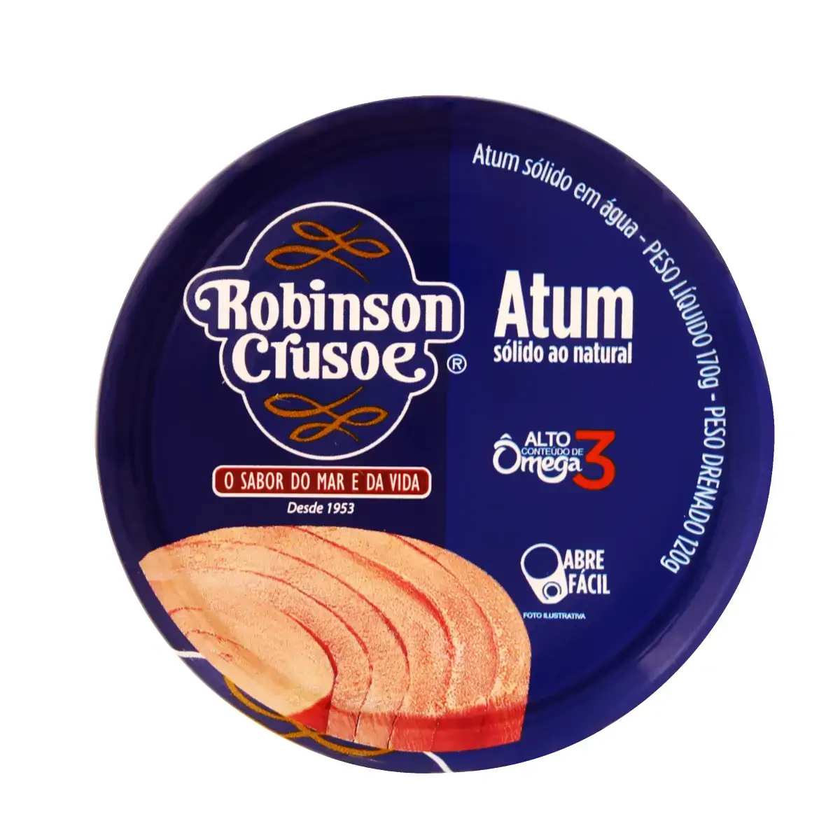 Atum Sólido ao Natural Robinson Crusoe Lata 120g