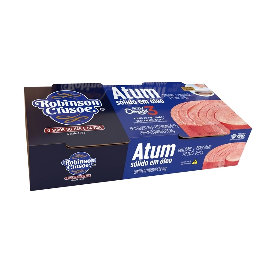 Pack Atum Sólido Em óleo Robinson Crusoe Lata 80g Cada 2 Unidades