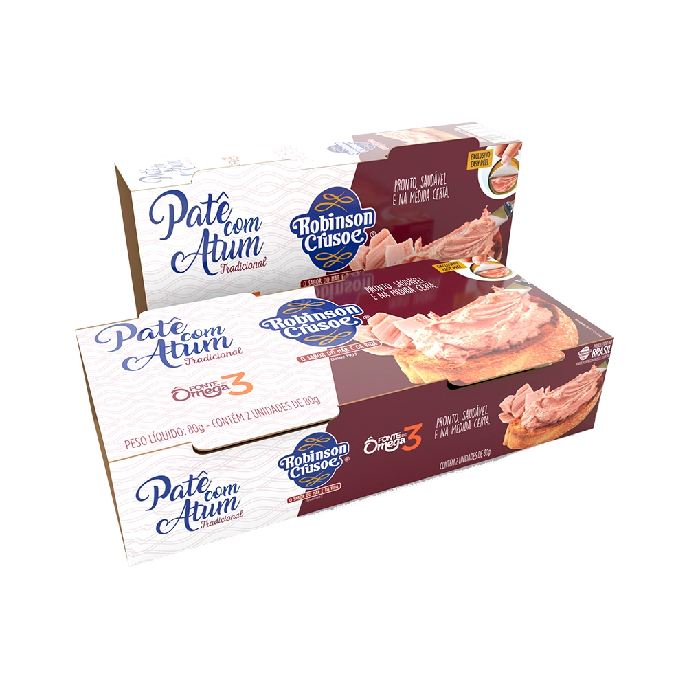 Pack Patê De Atum Robinson Crusoe Lata 2 Unidades 80g Cada